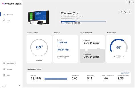 wd drive test software